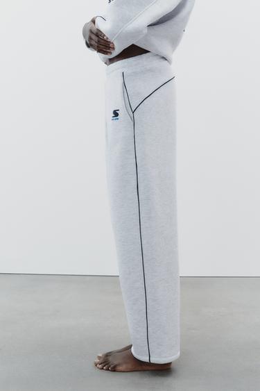TEXT TROUSERS WITH TRIM - Grey marl by Zara - Image 2