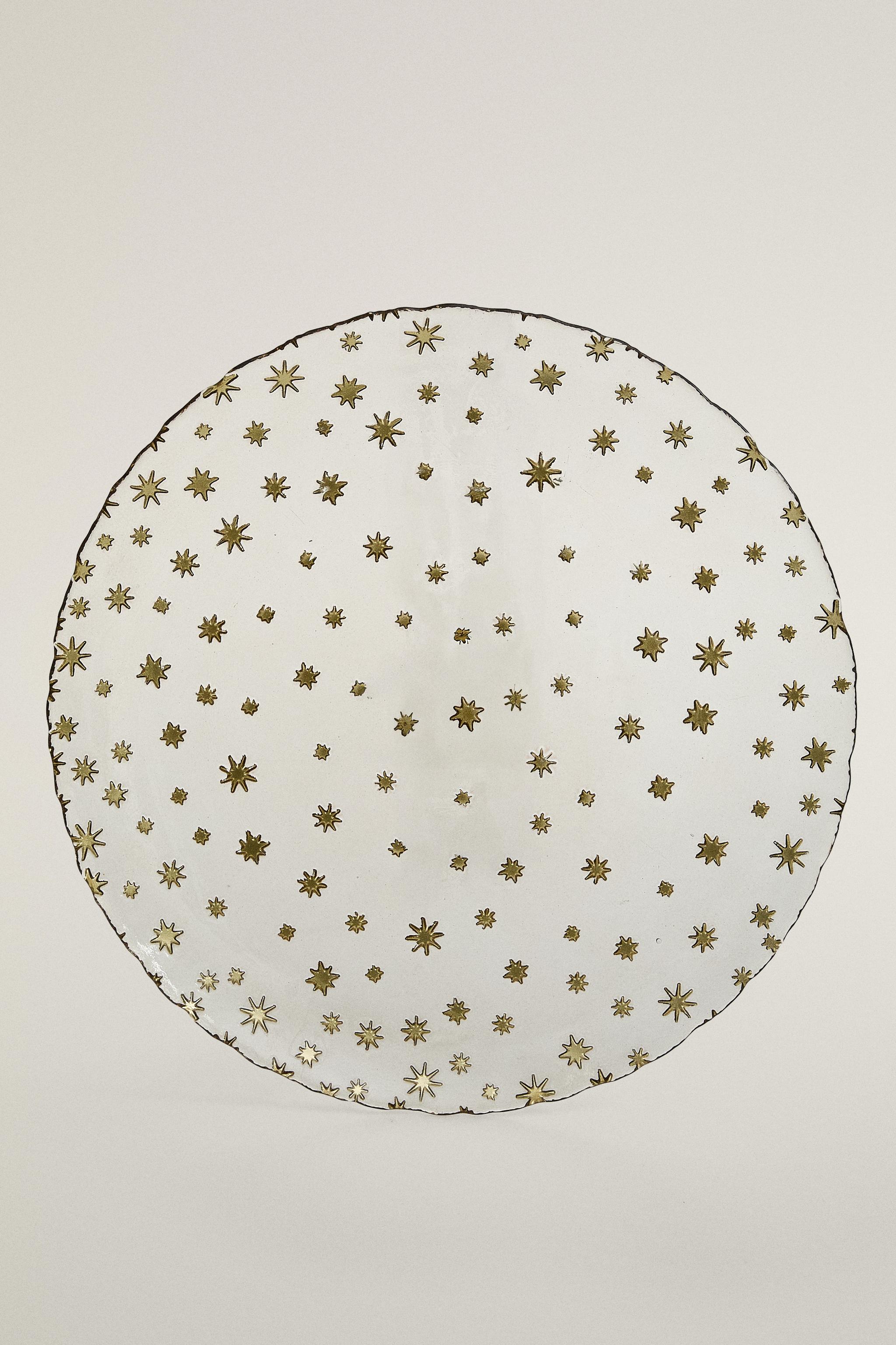 CHRISTMAS STAR GLASS SERVICE PLATE