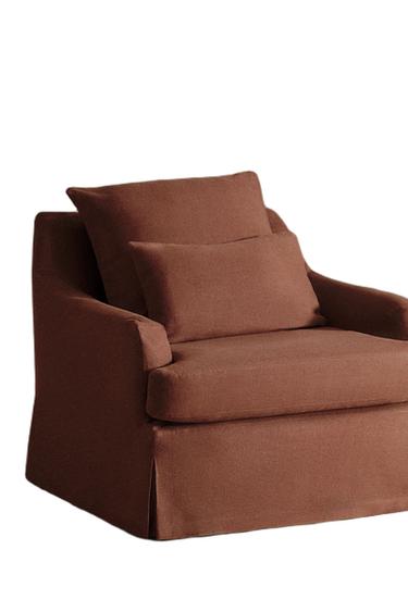 ARMCHAIR 01 LINEN COVER - Terracotta by Zara
