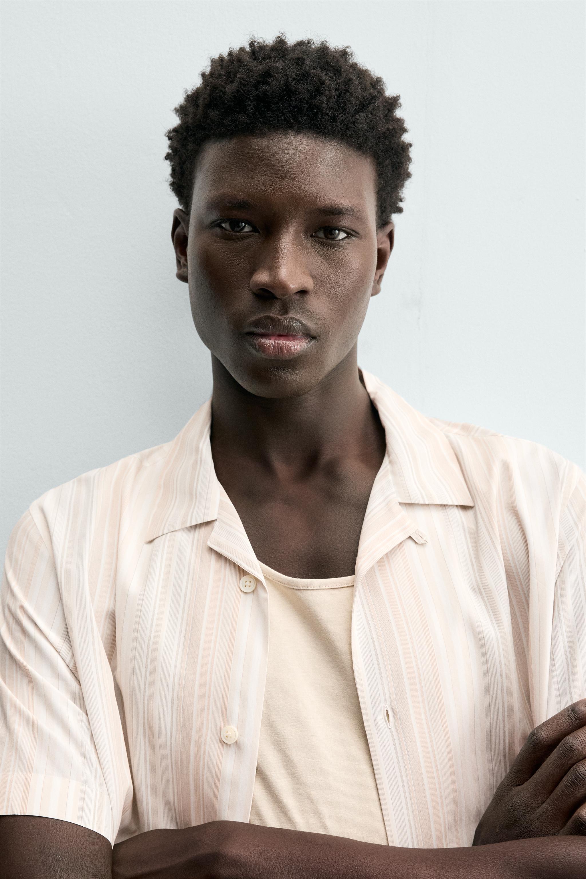 Мужские рубашки Zara REGULAR FIT STRIPED SHIRT — фото 5