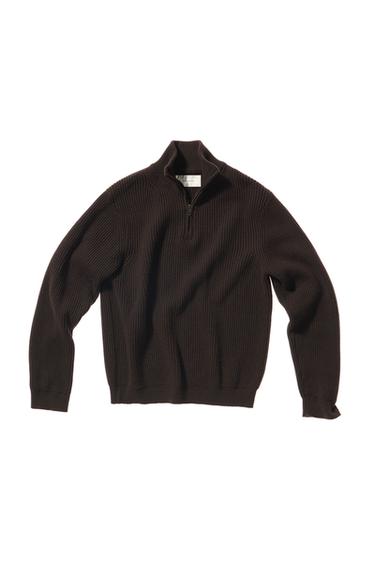 JERSEY ALGODÓN - CASHMERE CREMALLERA - Marrón oscuro de Zara
