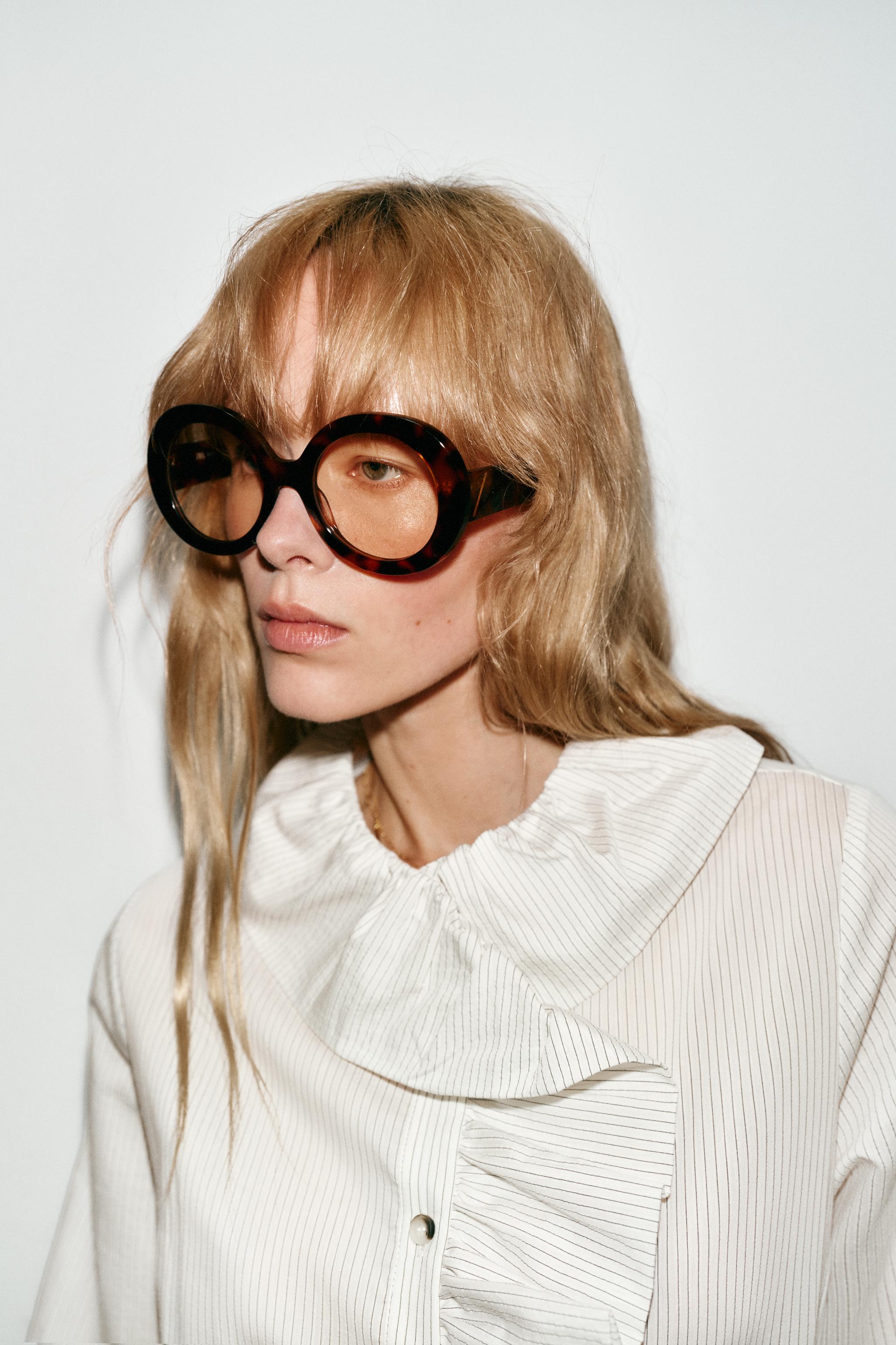 RUFFLED STRIPED SHIRT