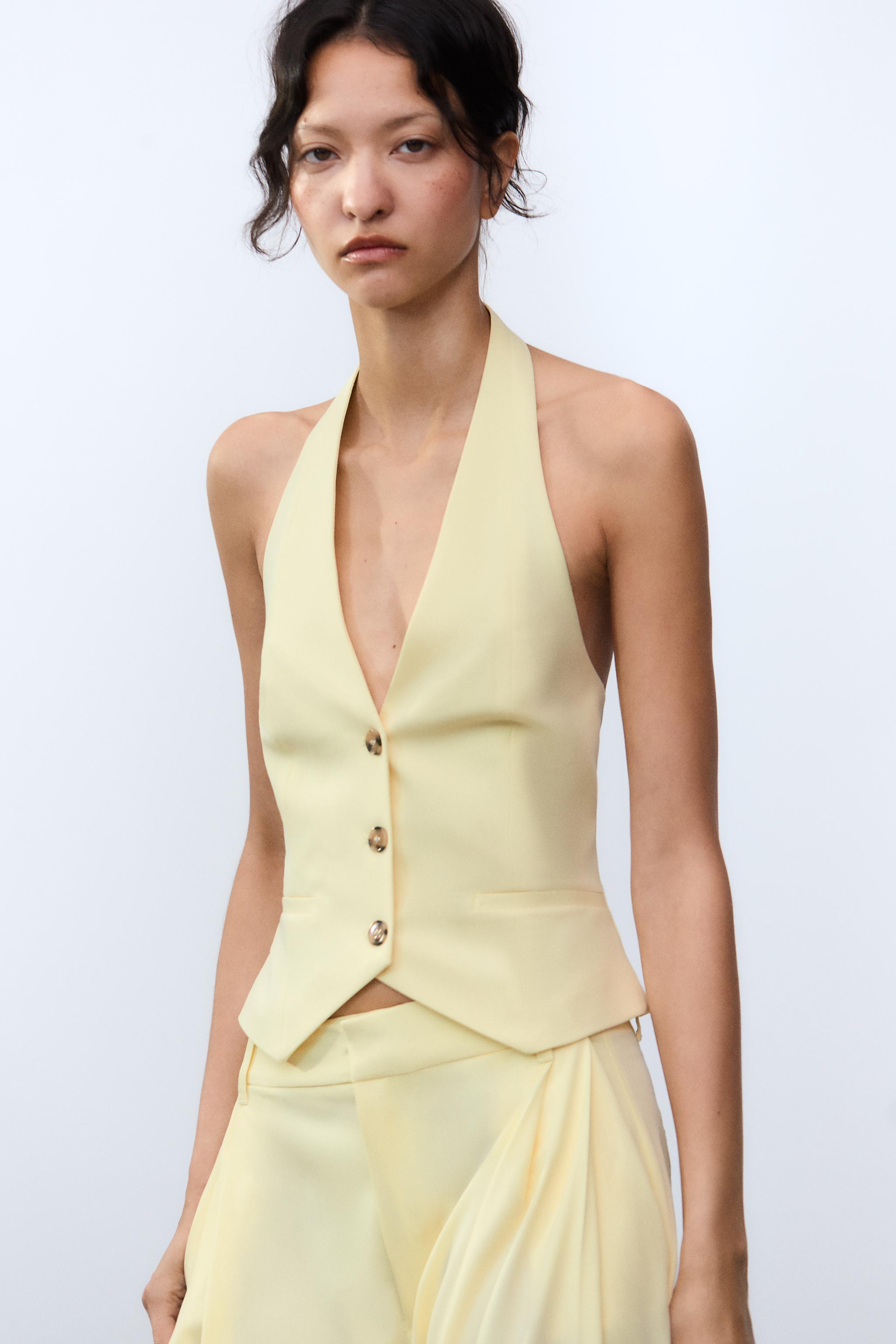 ホルターネックトップベスト - ライトライム | ZARA Japan / 日本
