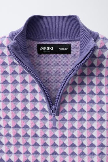 JACQUARD KNIT JUMPER SKI COLLECTION - Pink / Mauve by Zara - Image 2
