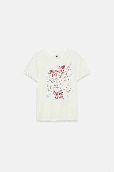 Zara FIORENZA ART T-SHIRT - White