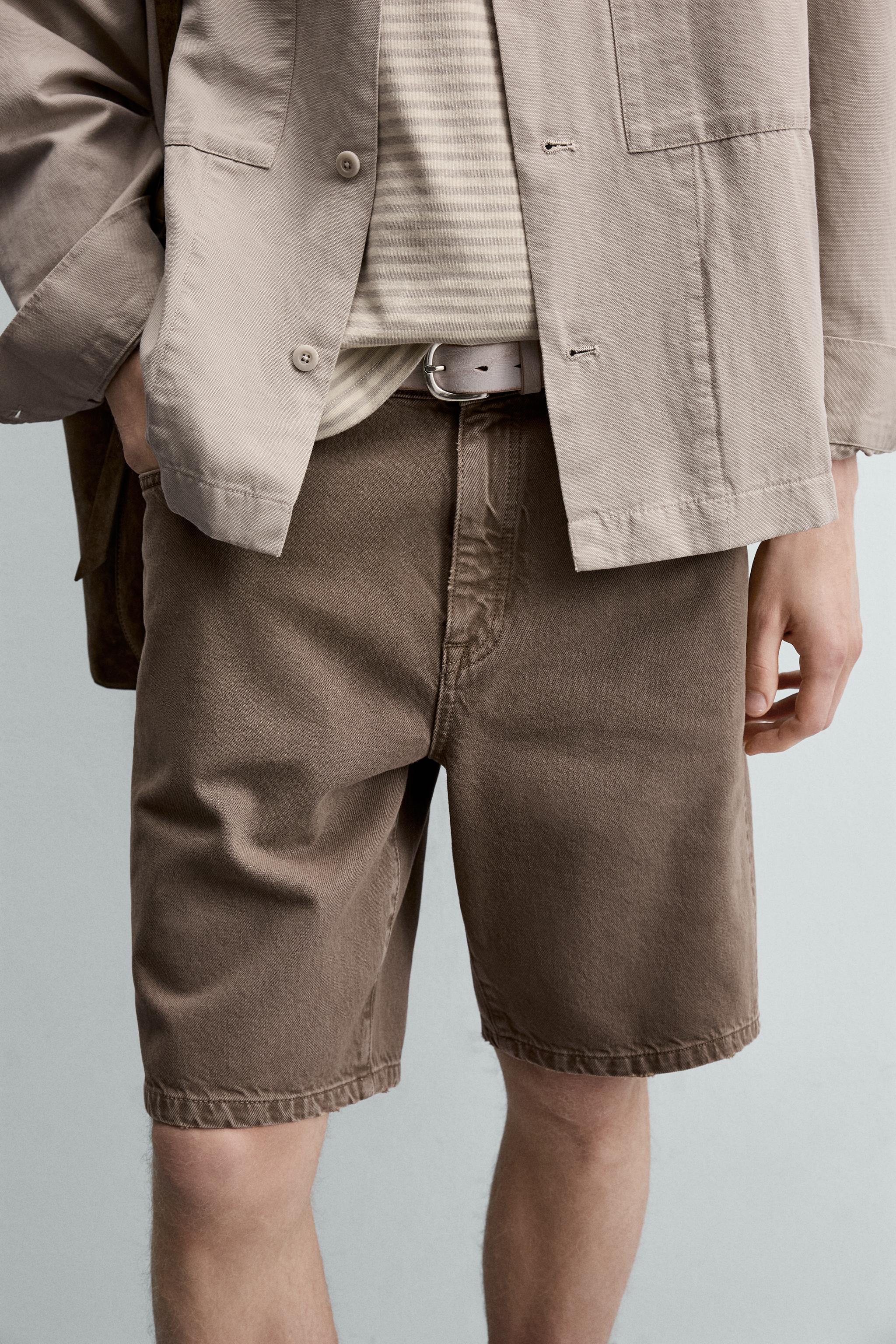 Zara RELAXED FIT DENIM BERMUDA görsel 5