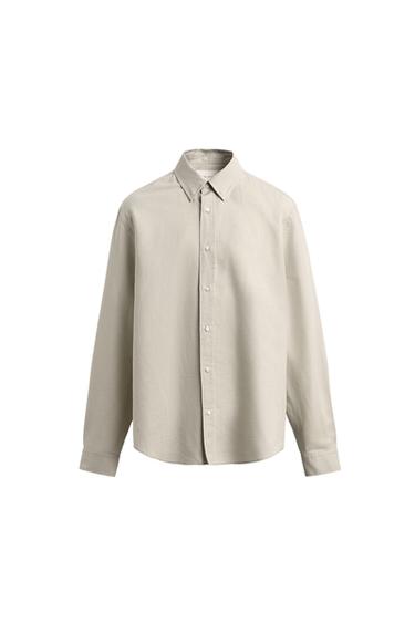 CAMISA REGULAR FIT CÁÑAMO - ALGODÓN - Arena de Zara