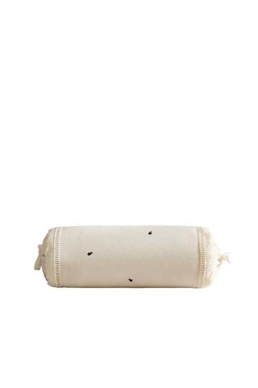 KIDS’ FLORAL BOLSTER - Oyster-white by Zara
