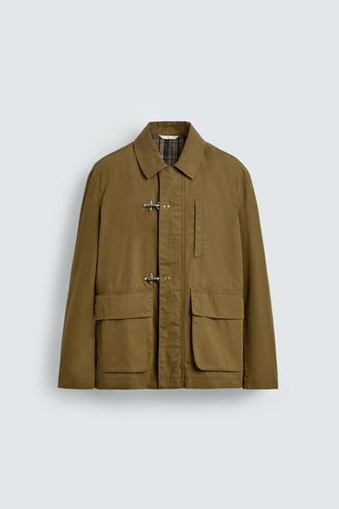 RELAXED FIT PARKA WITH FIREMAN CLASPS - Oil by Zara