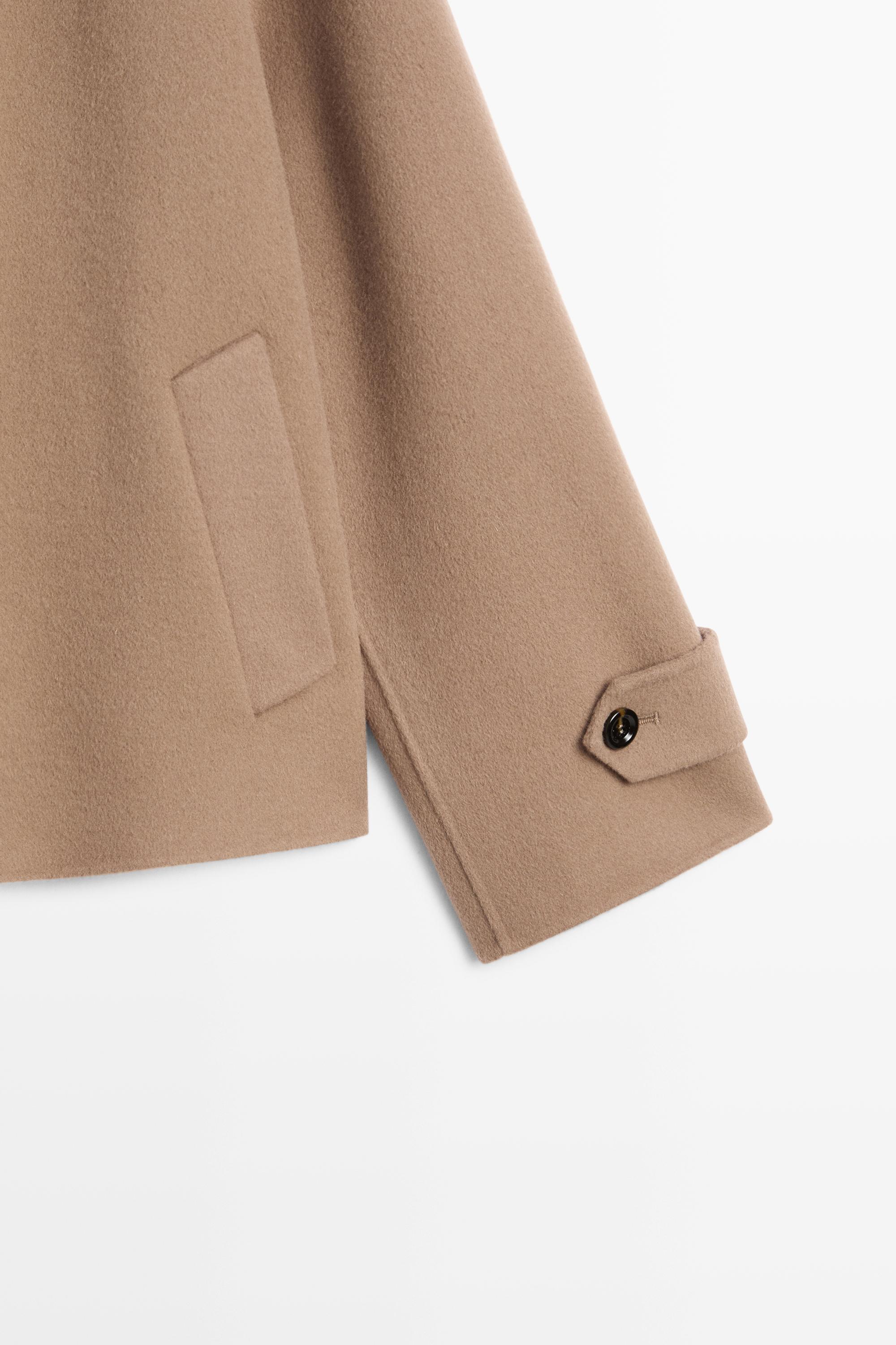 Veste courte col montant en laine mélangée