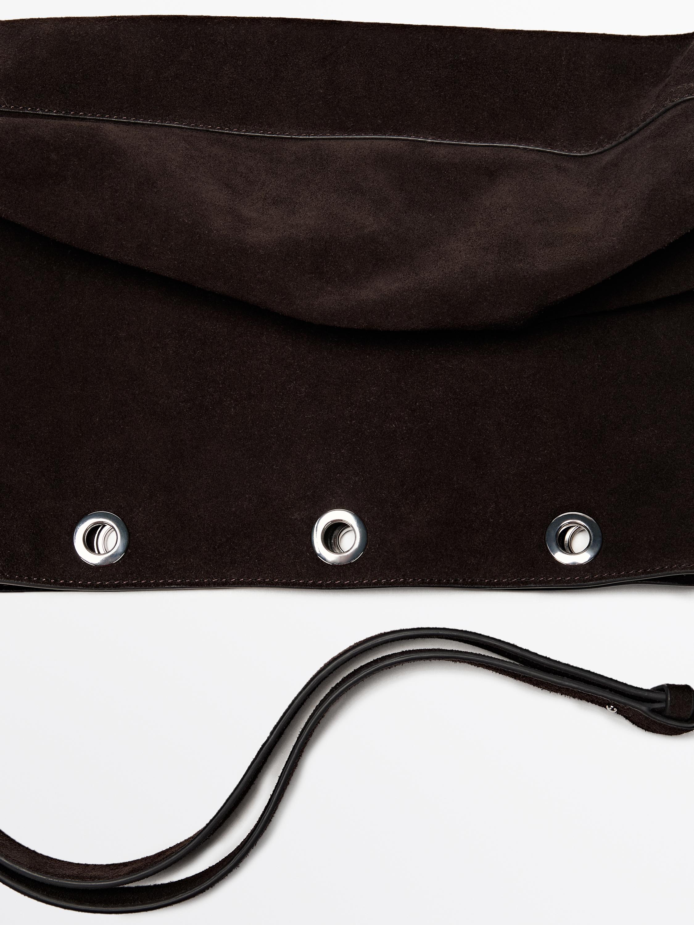 Sac à œillets en croûte de cuir