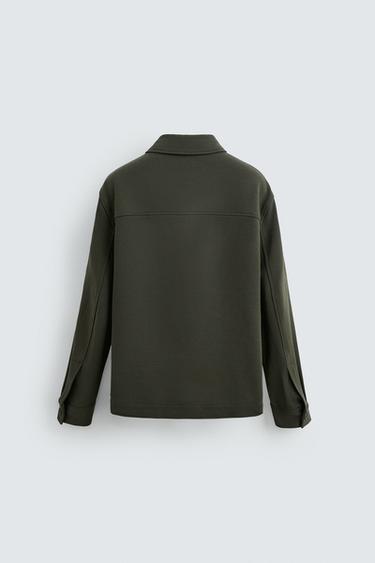 SURCHEMISE STRUCTURÉE CONFORT - Vert foncé de Zara - Image 7