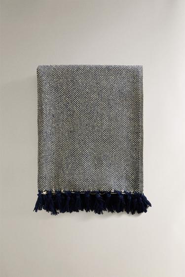 COPERTA FRANGE - Blu Marino di Zara