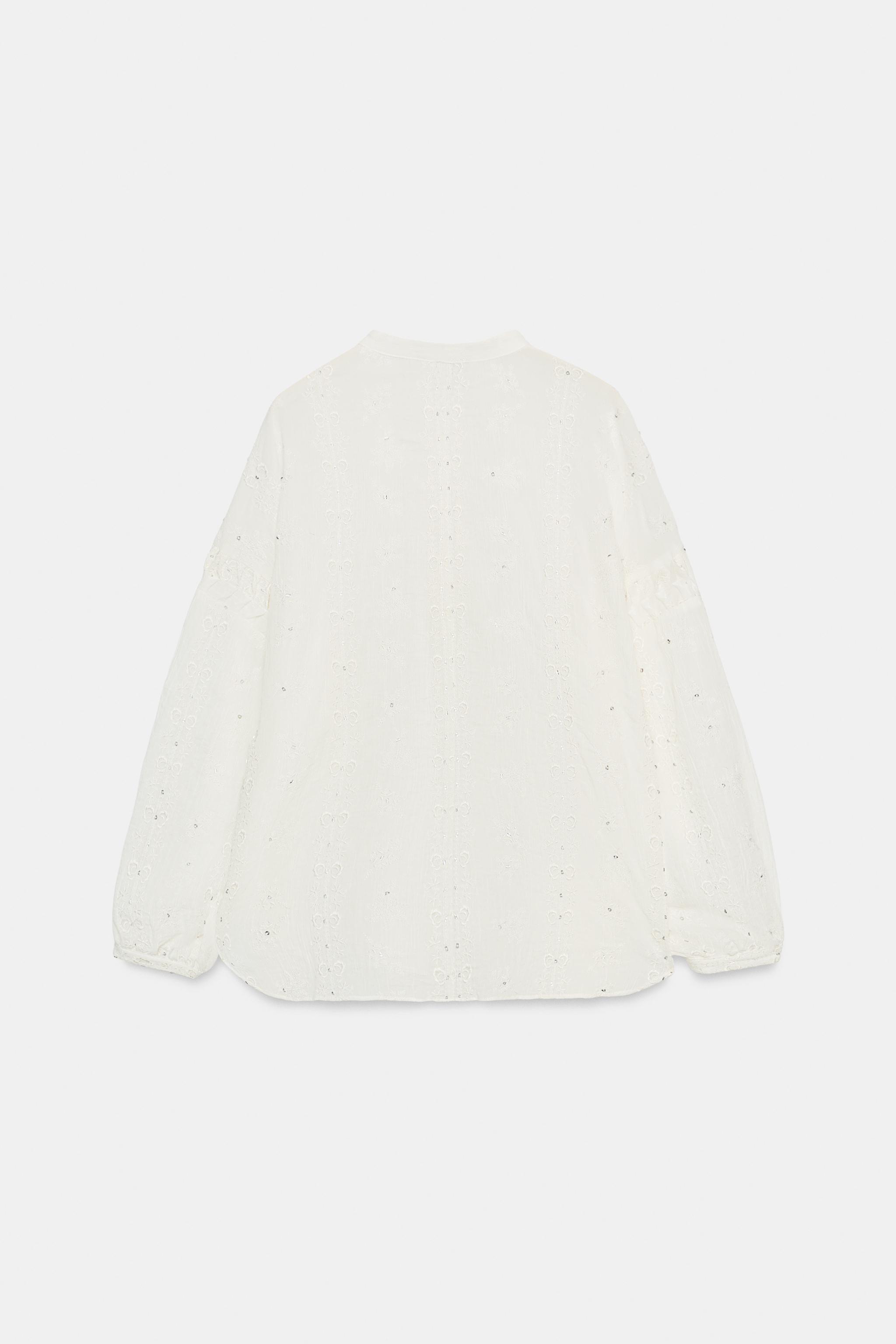 EMBROIDERED SEQUIN BLOUSE
