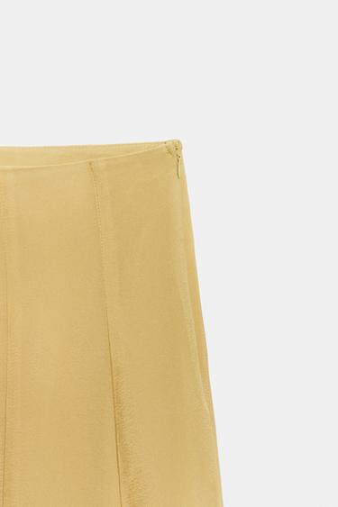 JUPE LONGUE FLUIDE - Moutarde de Zara - Image 7