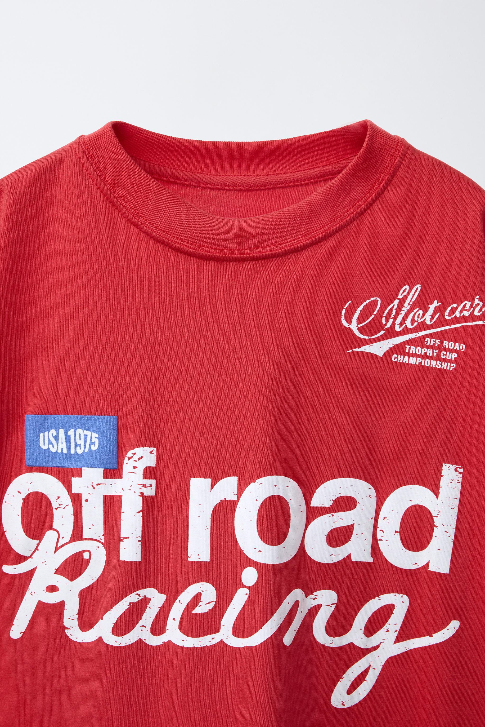 【RONRON】25SS/送料関税込/フルーツ/トマト ★ CROP T SHIRT ★ RAISED PRINT T-SHIRT - Red | ZARA United States