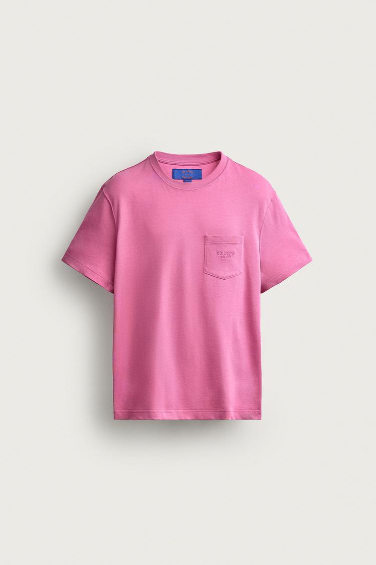 0FR. PARIS X ZARA EMBROIDERED POCKET T-SHIRT