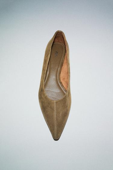 BAILARINA PUNTA SERRAJE - Verde Oliva de Zara