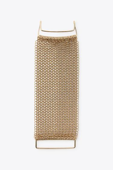 Zara METAL MESH BRACELET - Golden - Image 0