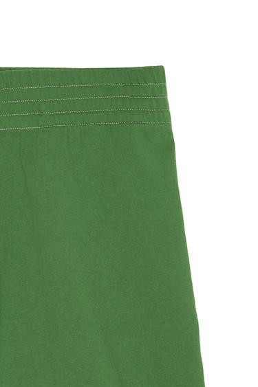 WIDE-LEG JOGGER BERMUDA SHORTS - Green by Zara - Image 4
