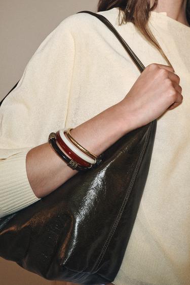 PACK OF 6 MIXED RIGID BRACELETS - Golden by Zara