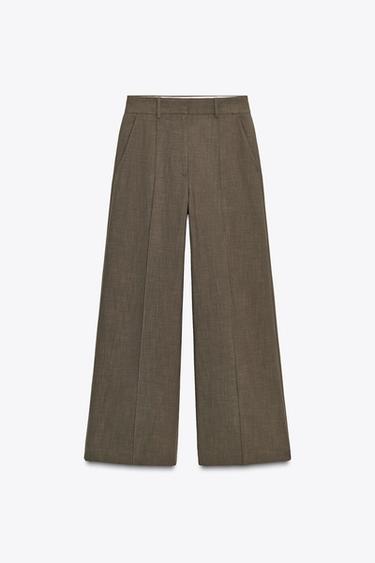 ZW COLLECTION MINIMAL TROUSERS - Brown by Zara - Image 5