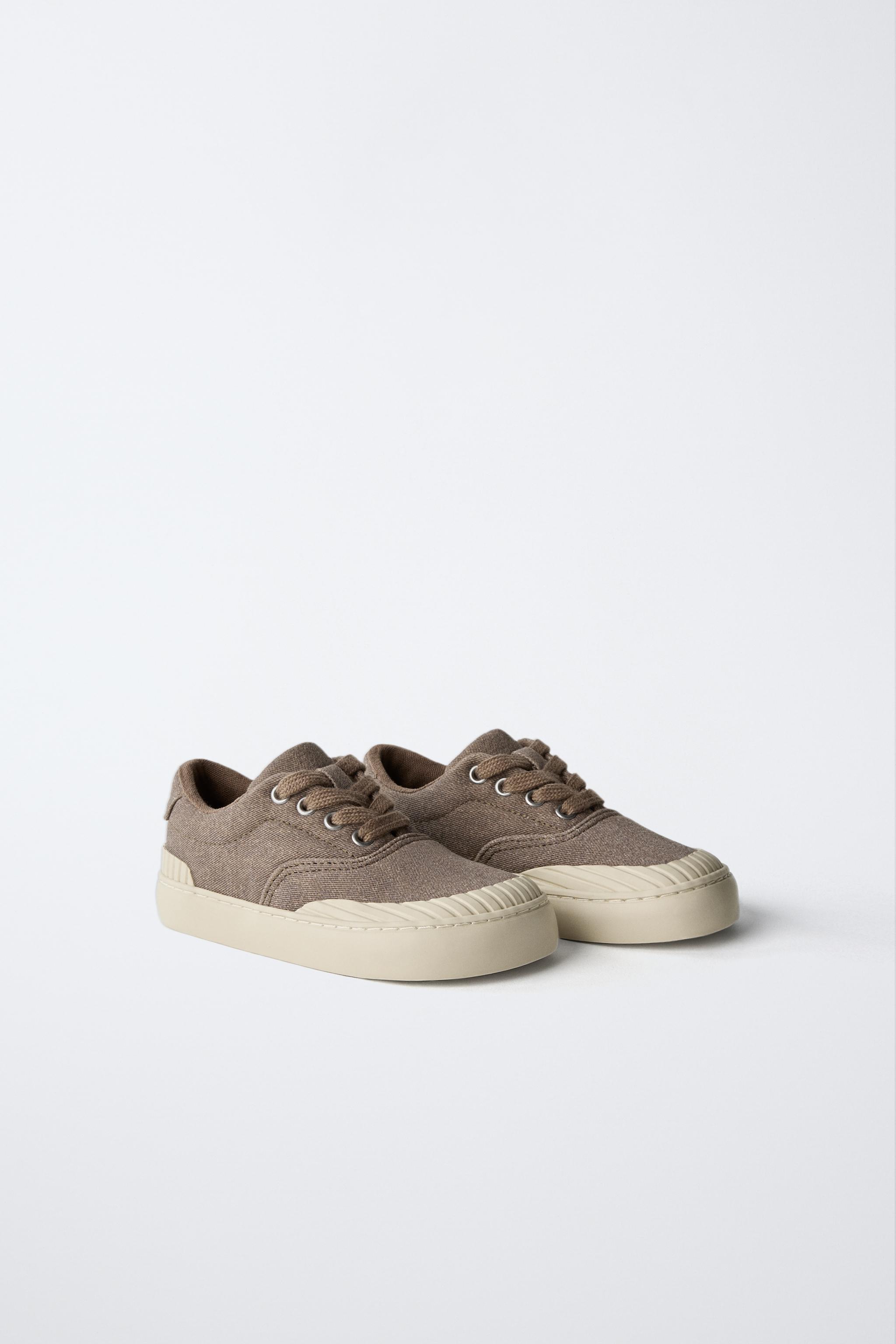 コットン製スニーカー - ブラウン | ZARA Japan / 日本