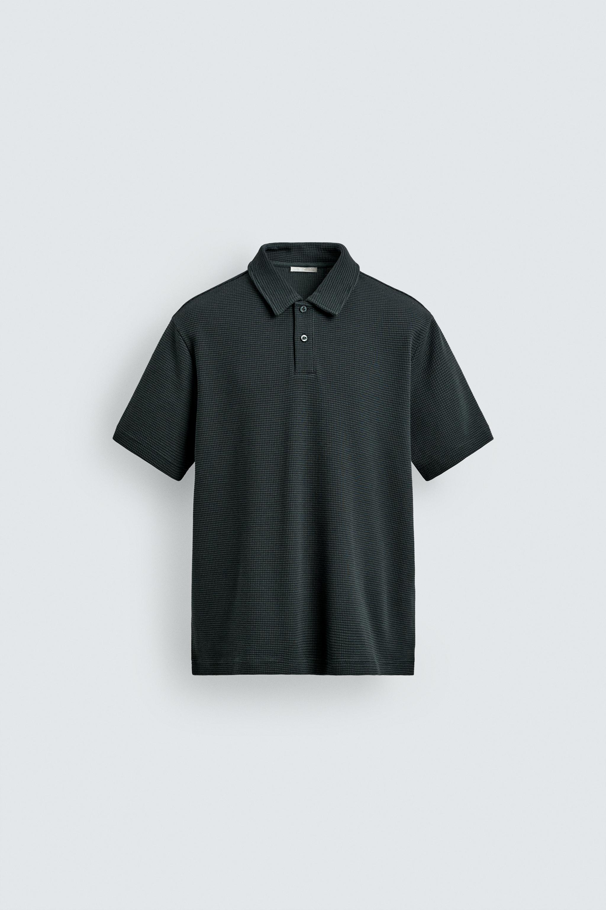 WAFFLE TEXTURED POLO SHIRT