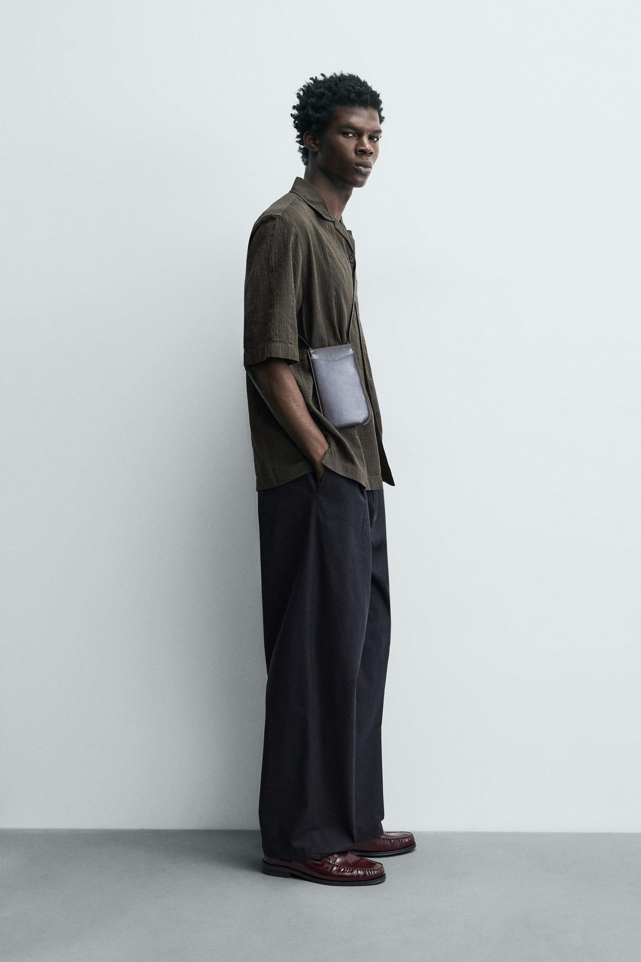 COTTON - LYOCELL TEXTURED SHIRT