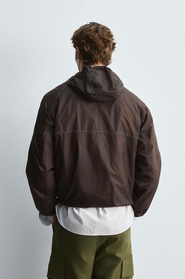 LIMITED EDITION WINDBREAKER JACKET - Brown by Zara - Image 2