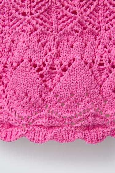 TOP EN MAILLE FANTAISIE - Fuchsia de Zara - Image 3