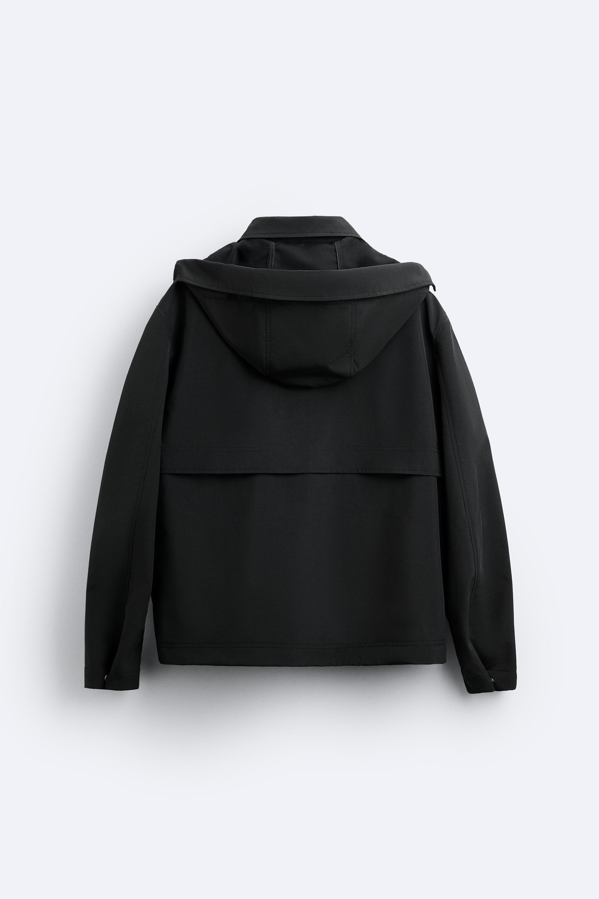 HOODED TECHNICAL JACKET - Black | ZARA United States