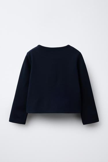 VESTE À BOUTONS ET PERLES - Bleu marine de Zara - Image 1