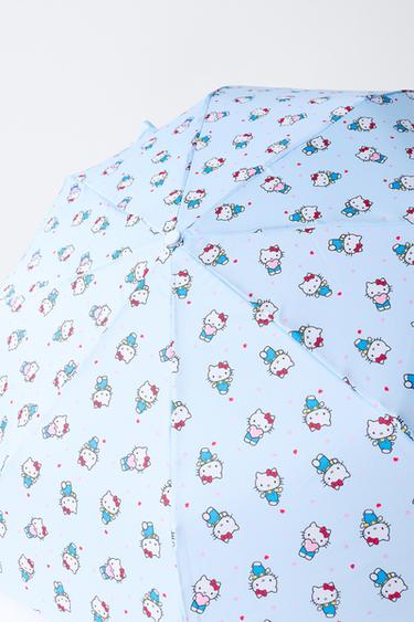 HELLO KITTY AND FRIENDS © SANRIO PRINTED FOLDING UMBRELLA - Light blue by Zara - Image 2