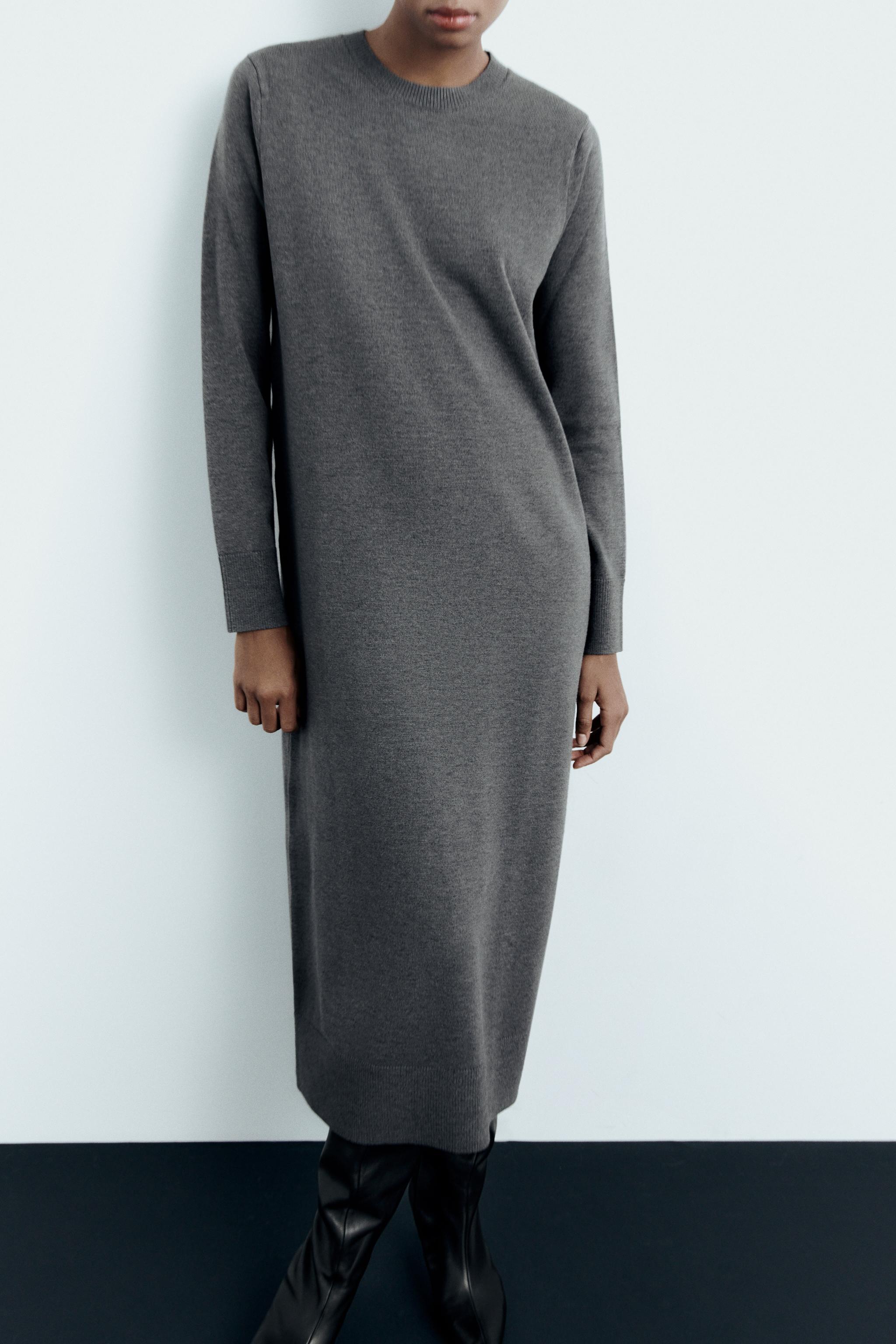 Zara long 2025 sweater dress