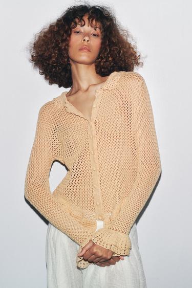 TOP EN MAILLE CROCHET - Sable de Zara - Image 5