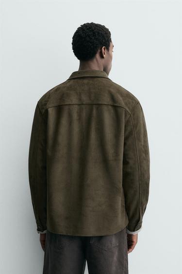 SURCHEMISE EFFET DAIM - Vert de Zara - Image 2