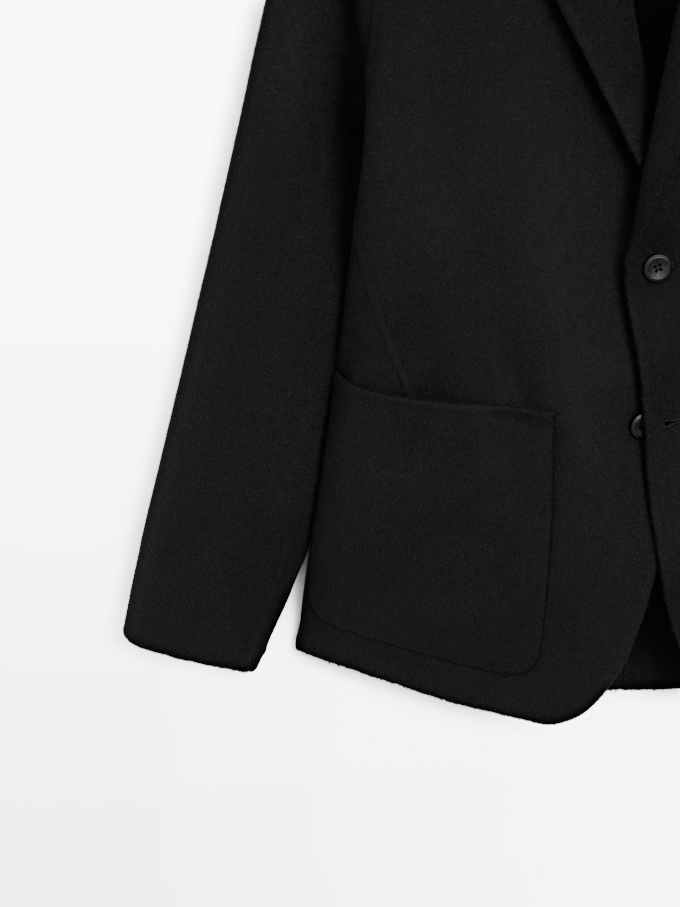 Double wool blend blazer