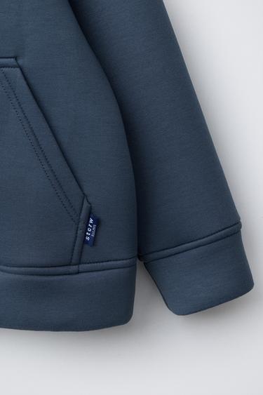 VESTE EFFET NÉOPRÈNE ÉTIQUETTE - Bleu de Zara - Image 3