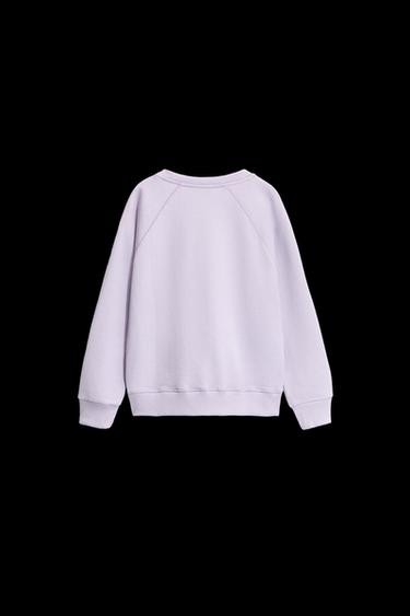 Zara 1/2-6 YEARS/ 50TH ANNIVERSARY LABEL POCKET SWEATSHIRT - Lilac