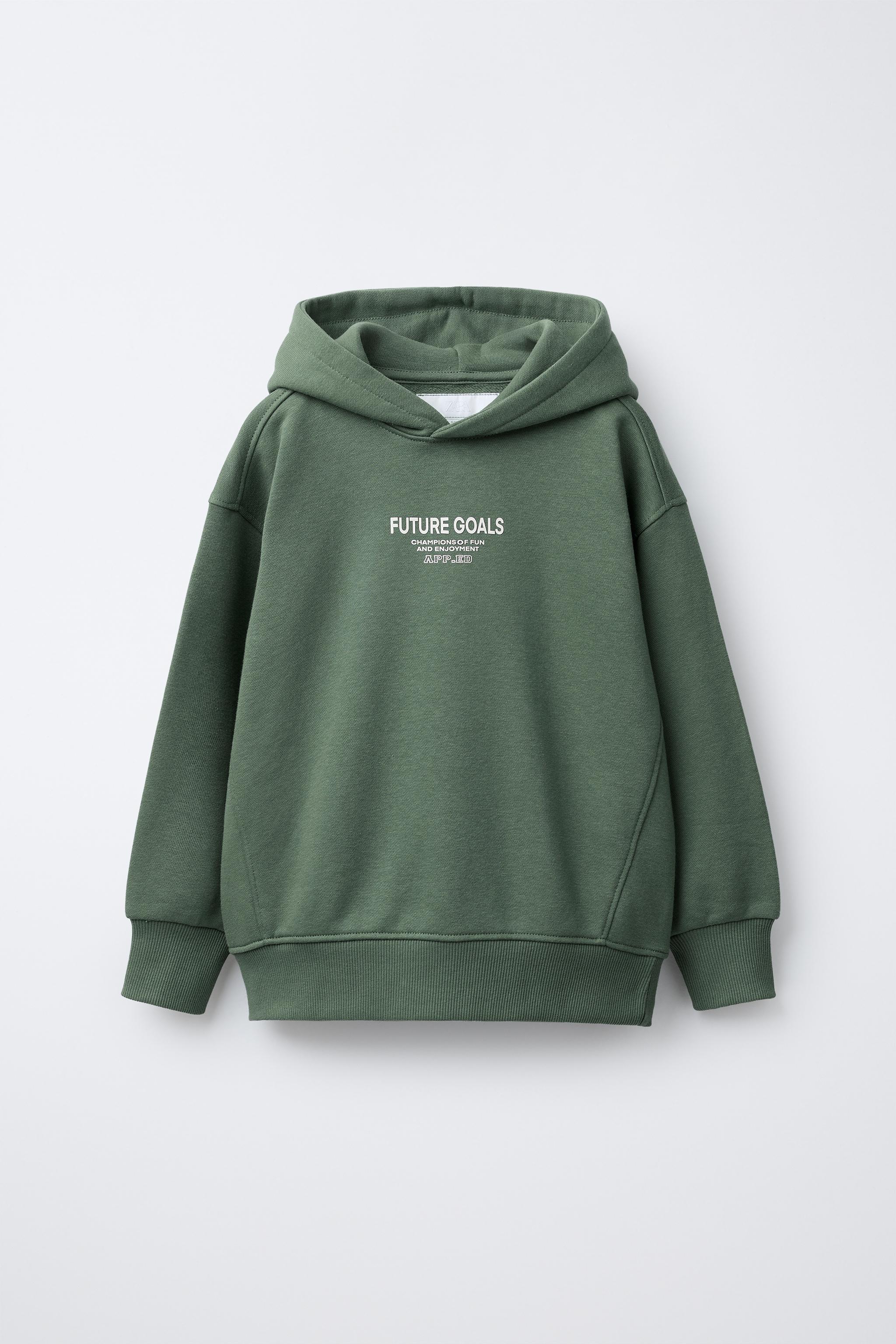 TEXT JOGGER PANTS AND SWEATSHIRT SET - Mid-green | ZARA