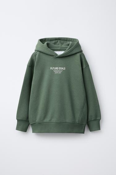 SLOGAN SWEATSHIRT AND JOGGERS SET - Mid-green by Zara - Image 1