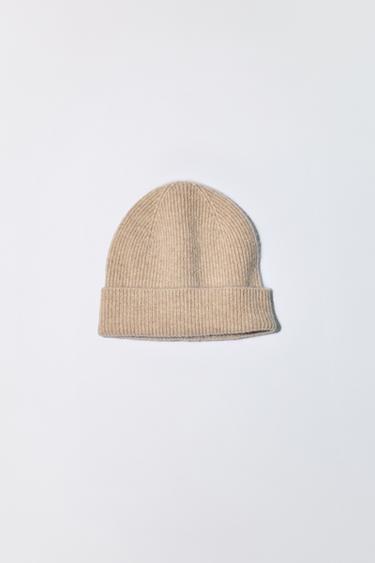 BONNET CANNELÉ 100% CACHEMIRE - Sable de Zara