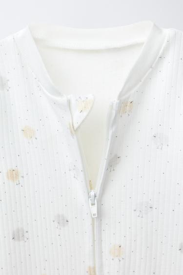 PYJAMA UNE PIÈCE POUSSINS PIEDS CONVERTIBLES - Écru de Zara - Image 4