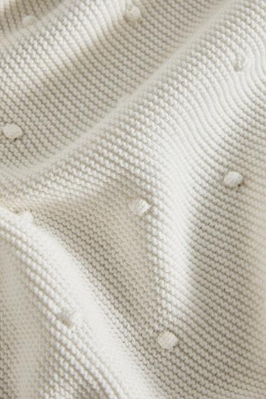 PLAID ENFANT EN MAILLE - Écru de Zara - Image 2