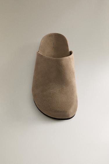 SABOTS EN CUIR MINIMALISTES - Vert de Zara - Image 4