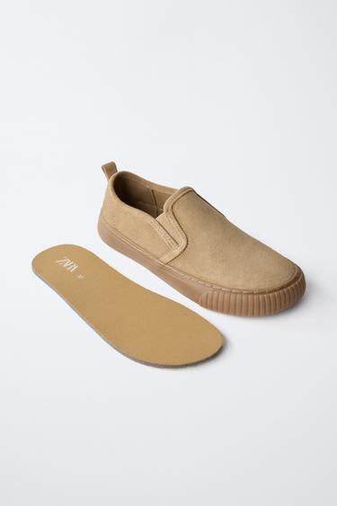 TENNIS OU BASKET EN CUIR BAREFOOT - Marron de Zara - Image 3
