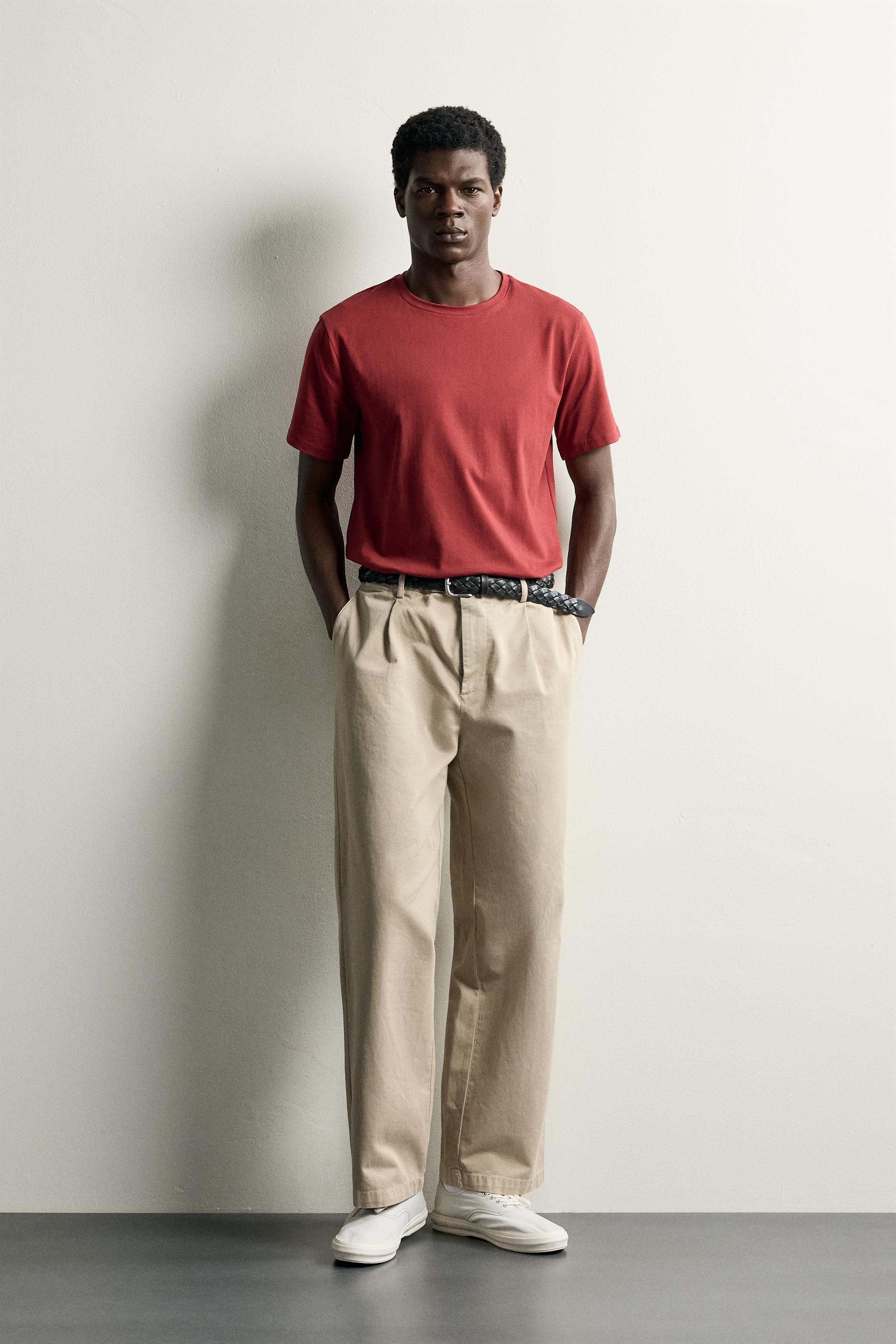 Zara SLIM FIT BASIC T-SHIRT /01