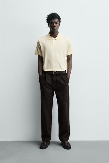 POLO MAJICA OBIČAJNEGA KROJA - Svetlo rumena de Zara - Slika 0