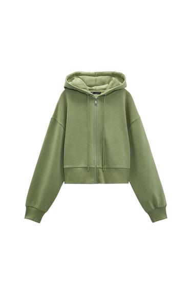 PLUSH JERSEY SWEATSHIRT WITH HOOD